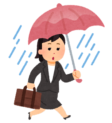 雨傘を差す女性